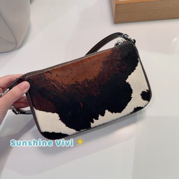 NWT COACH Nolita 19 With Cow Print CCV61, cow printed haircalf/Sv/Cow Multi - Picture 4 of 12